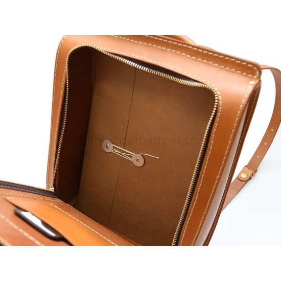 With instruction leather sewing pattern leather backpack pattern PDF instant download ACC-66