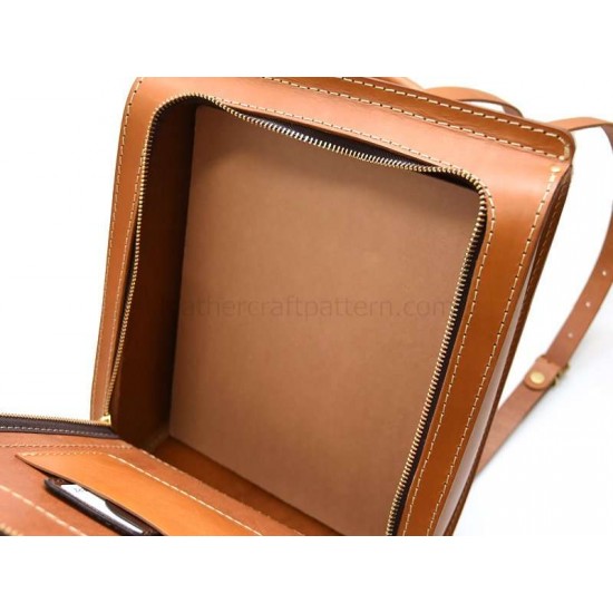 With instruction leather sewing pattern leather backpack pattern PDF instant download ACC-66