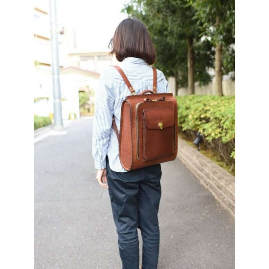 With instruction leather sewing pattern leather backpack pattern PDF instant download ACC-66