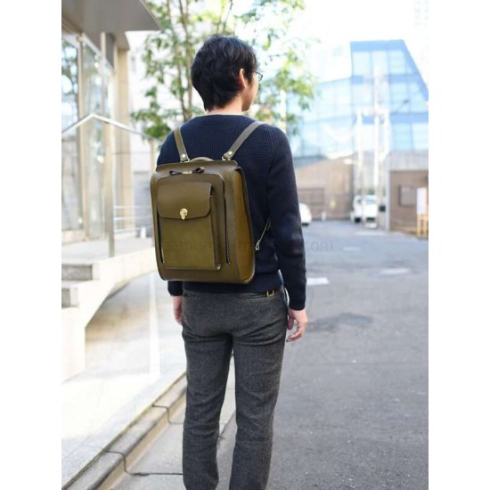 With instruction leather sewing pattern leather backpack pattern PDF instant download ACC-66
