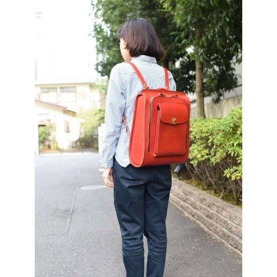 With instruction leather sewing pattern leather backpack pattern PDF instant download ACC-66
