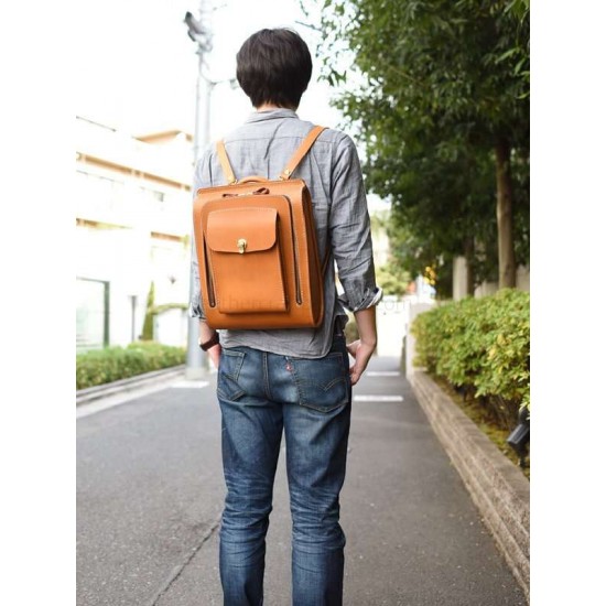 With instruction leather sewing pattern leather backpack pattern PDF instant download ACC-66