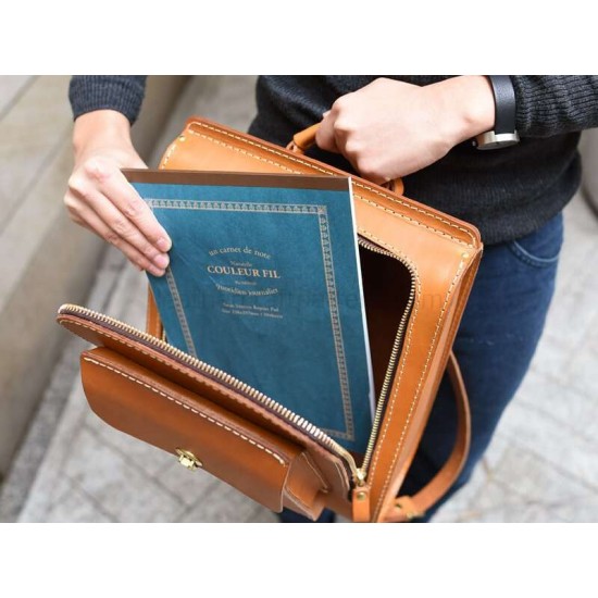 With instruction leather sewing pattern leather backpack pattern PDF instant download ACC-66