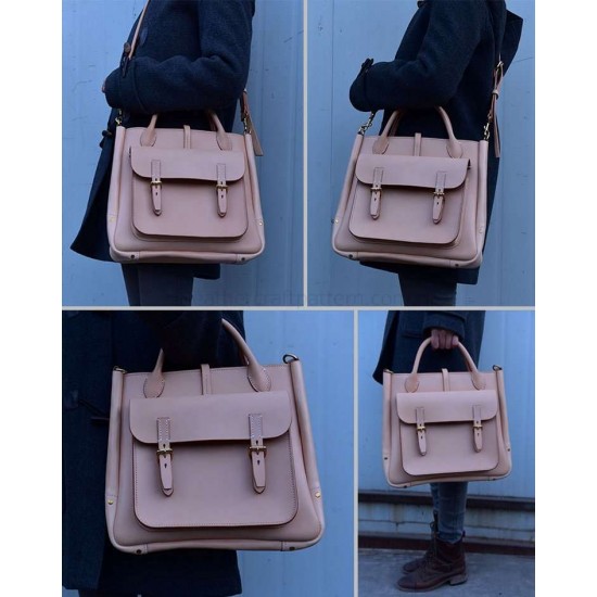 With instruction leather Tote bag pattern PDF instant download ACC-68 leathercraft pattern leather craft pattern leather template