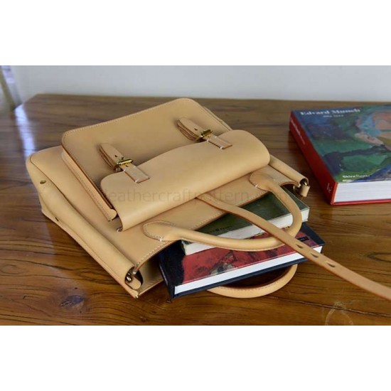 With instruction leather Tote bag pattern PDF instant download ACC-68 leathercraft pattern leather craft pattern leather template