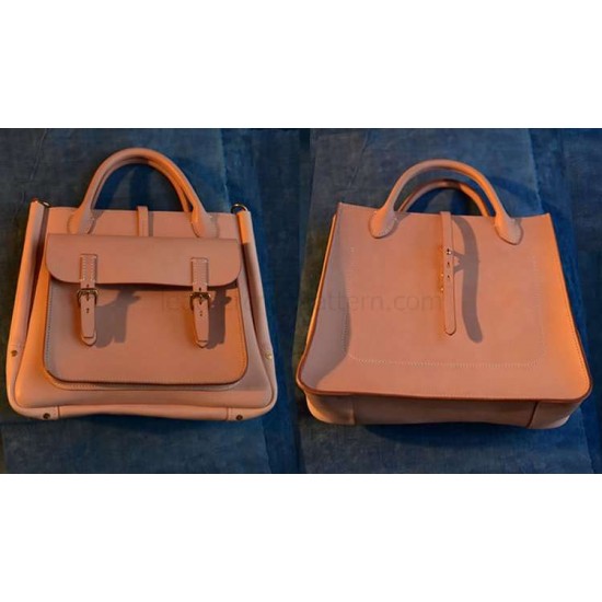 With instruction leather Tote bag pattern PDF instant download ACC-68 leathercraft pattern leather craft pattern leather template