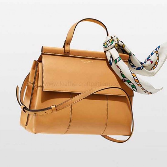 With instruction 2 in 1 Tory Burch handbag pattern leather bag patterns ACC-92 PDF instant download