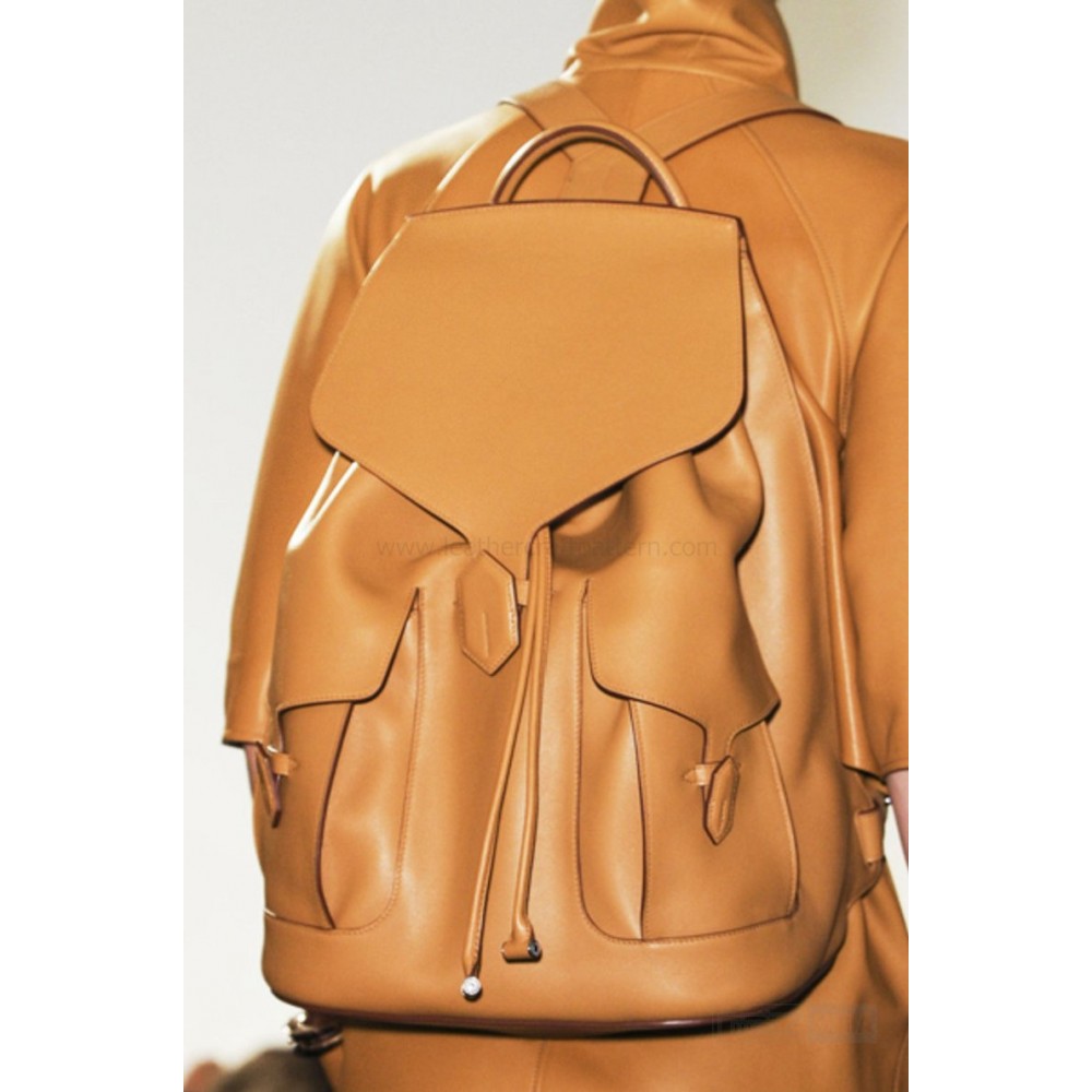 Hermes, backpack, satchel, rucksack, leather, bag, pattern, leathercraft