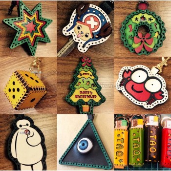 Original design 48 laser cut key fobs pattern