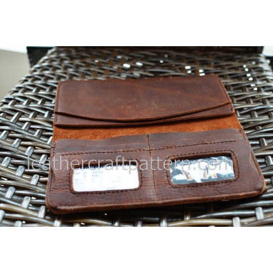 Leather wallet patterns PDF insant download LWP-06 leathercraft patterns, leather bag sewing patterns