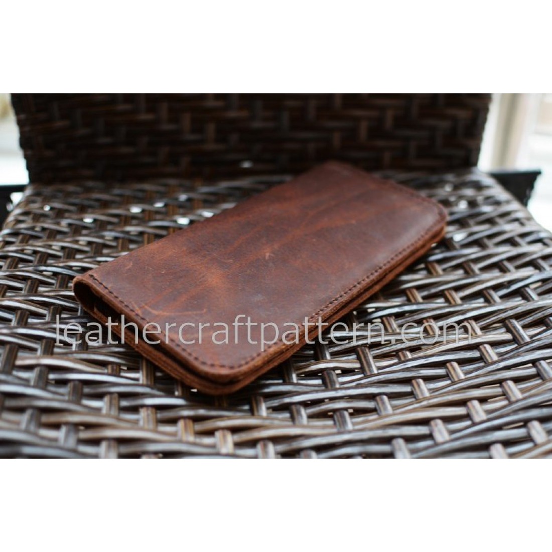 Leather wallet patterns PDF download how to stitch bag