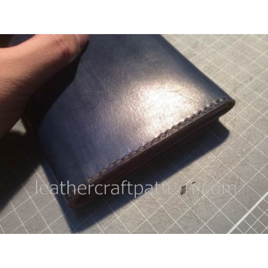 With instruction leather wallet patterns PDF insant download LWP-07 leathercraft patterns