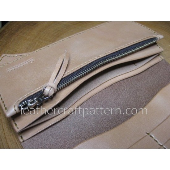 bag stitch patterns long wallet pattern PDF LWP-14 leather craft leather working leather working patterns bag sewing