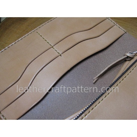 bag stitch patterns long wallet pattern PDF LWP-14 leather craft leather working leather working patterns bag sewing
