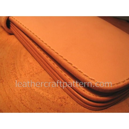 Leather wallet pattern long wallet pattern PDF LWP-15 leather craft leather working leather working patterns bag sewing