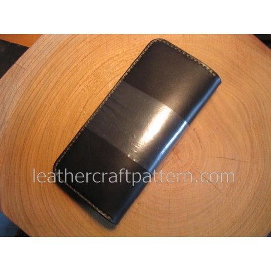 Leater wallet pattern long wallet pattern PDF LWP-17 leather craft leather working leather working patterns bag sewing