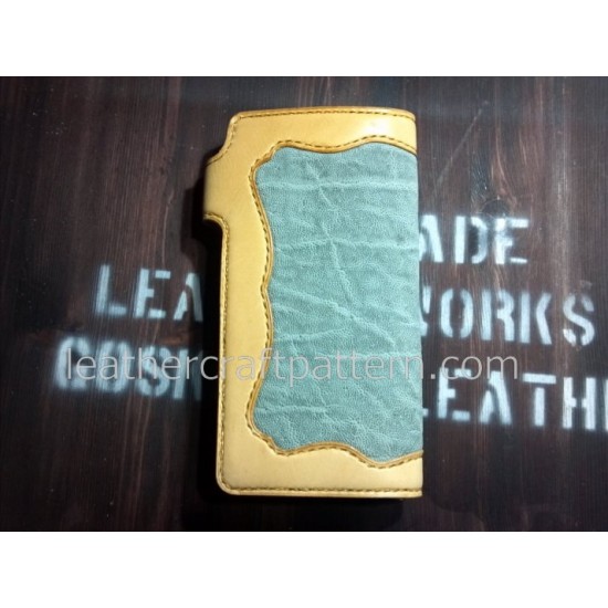 Leather bag patterns long wallet pattern PDF LWP-21 leather craft leather working leather working patterns bag sewing