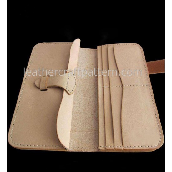 With instruction leather wallet pattern long wallet pattern PDF download, LWP-24,leather purse pattern leathercraft pattern hand stitched pattern