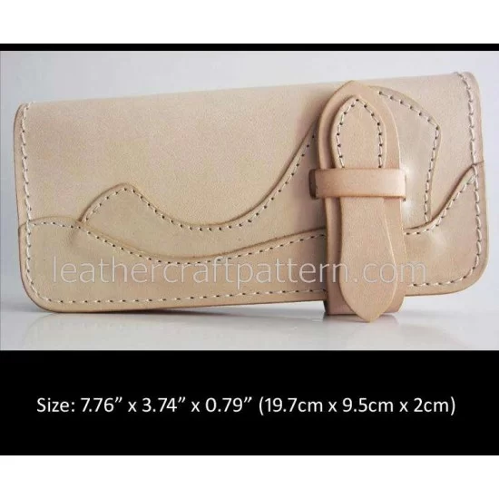 WUTA Leathercraft Template - Acrylic Pattern For Long Wallet & Clutch DIY