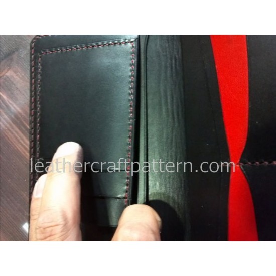 Leather bag pattern long wallet pattern PDF LWP-25 leather craft leather working leather working patterns bag sewing