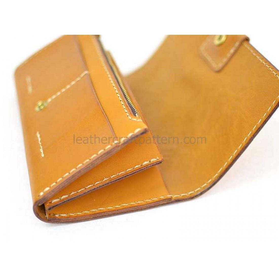 leather wallet pattern, long wallet pattern, billfold pattern, leather