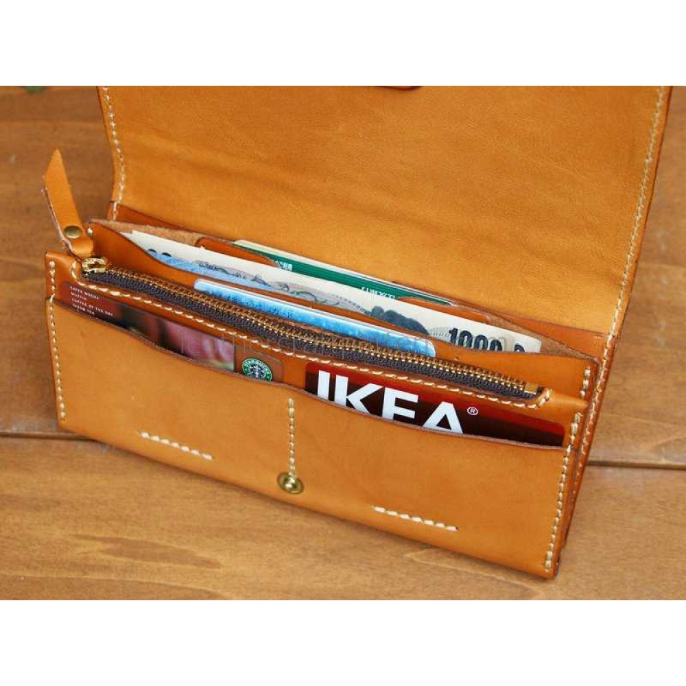 leather wallet pattern, long wallet pattern, billfold pattern, leather