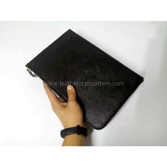 With instruction - Leather clutch pattern PDF instant download LWP-40