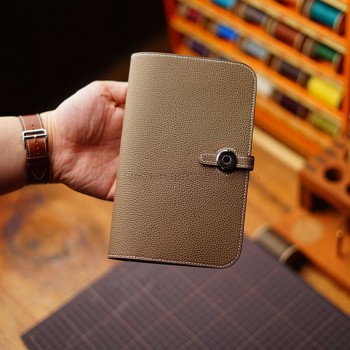 With 132 pictures detailed instruction Hermes Dogon Duo long wallet pattern pdf download LWP-43