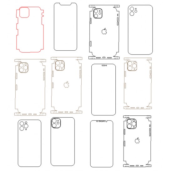 Iphone back sleeve pattern cdr download SLG-127