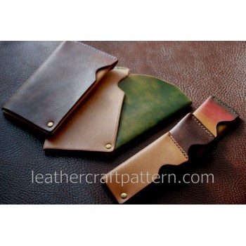 Leather patterns, card case pattern, SLG-10, PDF instant download, leather craft patterns, leather patterns, leather template