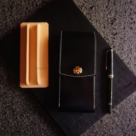 With 29 pictures detailed instruction Montblanc box stitching pen case pattern pdf download SLG-110 With 29 pictures detailed instruction Montblanc box stitching pen case pattern pdf download SLG-110