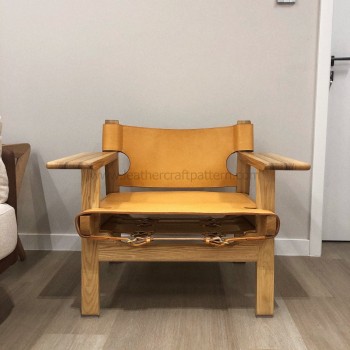 Leather wood Spanish chair 1958 Børge Mogensen pattern (with both wood and leather part pattern) pdf download SLG-129 Leather wood Spanish chair 1958 Børge Mogensen pattern (with both wood and leather part pattern) pdf download SLG-129