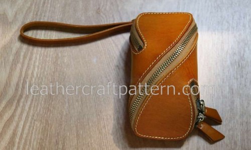 How to sew a leather zipper spiral coin case