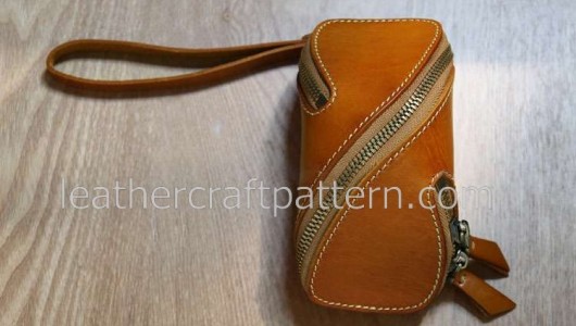 How to sew a leather zipper spiral coin case