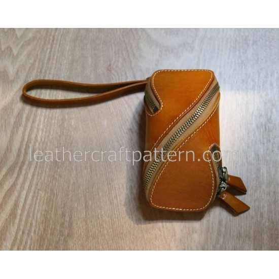 With instruction Leather wallet pattern coin purse pattern SLG-16 PDF instant download leathercraft pattern leather craft pattern leather pattern leather template