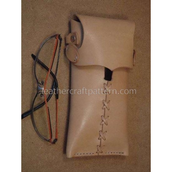 Eyeglasses case coin purse leathercraft pattern SLG-17 bag sewing patterns