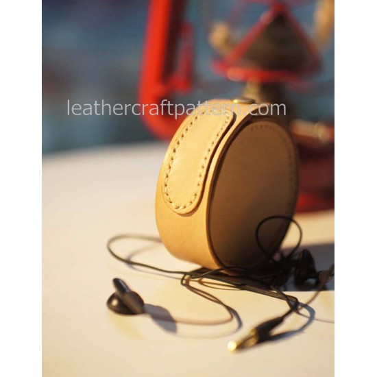 Bag sewing pattern earphone case pattern coin purse pattern leathercraft patterns SLG-18