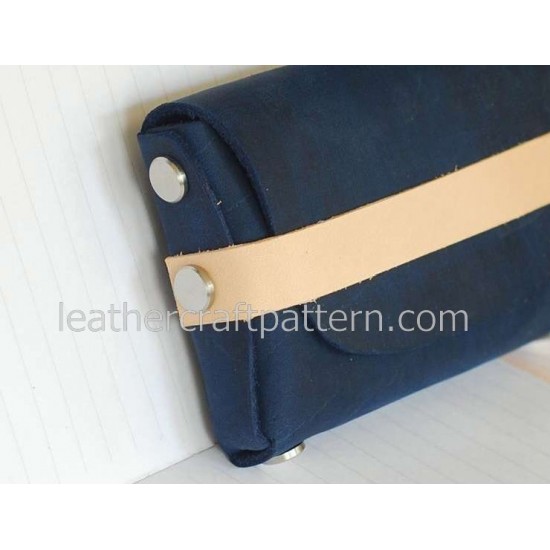 With instruction bag sewing pattern 1 piece of leather card case pattern leathercraft patterns SLG-26