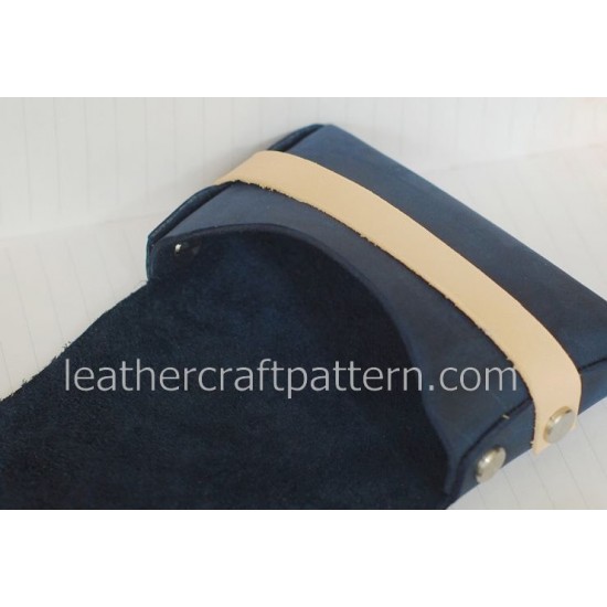 With instruction bag sewing pattern 1 piece of leather card case pattern leathercraft patterns SLG-26