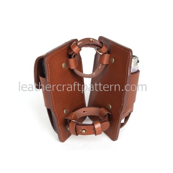 Leather bicycle bag pattern PDF download SLG-27 leather purse pattern leathercraft pattern hand stitched pattern