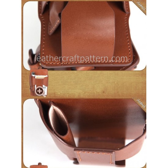 Leather Template Bicycle Bag Leather PDF Leather Bicycle Seat Bag Pattern- Pdf Download Leather DIY Leather Pattern Bag Pattern