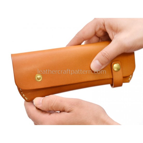Leather template pencil case pattern SLG-32 PDF instant download leather craft patterns
