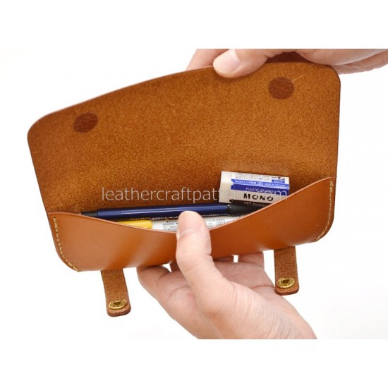 Leather template pencil case pattern SLG-32 PDF instant download leather craft patterns