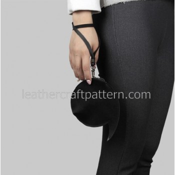Bag sewing pattern comma purse cosmetic purse coin purse pattern leathercraft patterns SLG-41