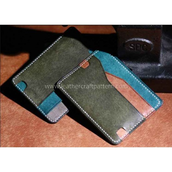 Leather Card sleeve pattern PDF instant download SLG-78