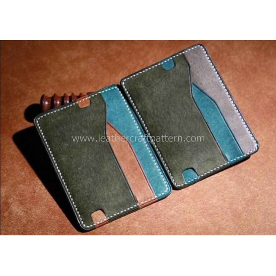 Leather Card sleeve pattern PDF instant download SLG-78