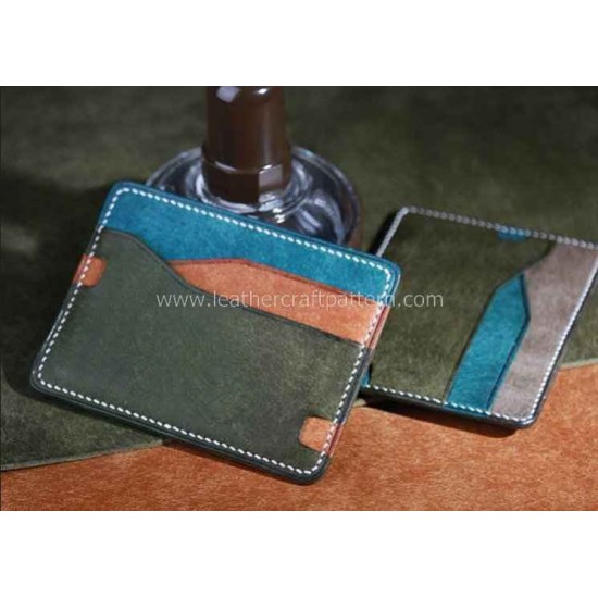 Leather Card sleeve pattern PDF instant download SLG-78