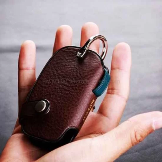  CcacHe Leather Key Wallet Men Holder Keychain Pouch