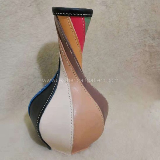 Leather flower bottle pattern pdf instant download SLG-87