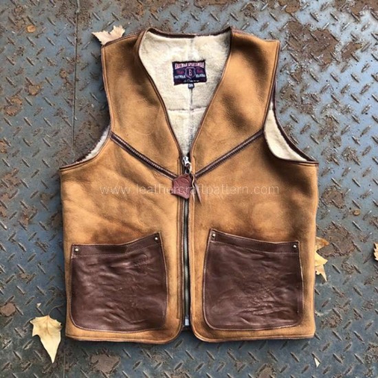 Leather vest pattern pdf instant download SLG-88